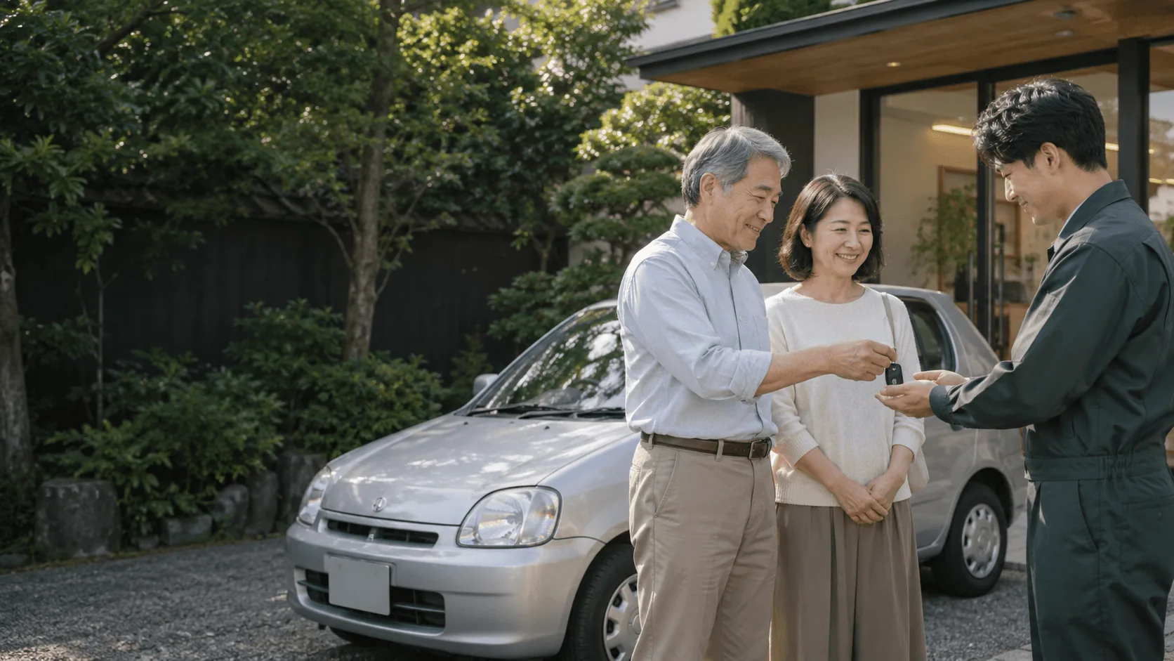 車のある暮らしを表現したサービスイメージ