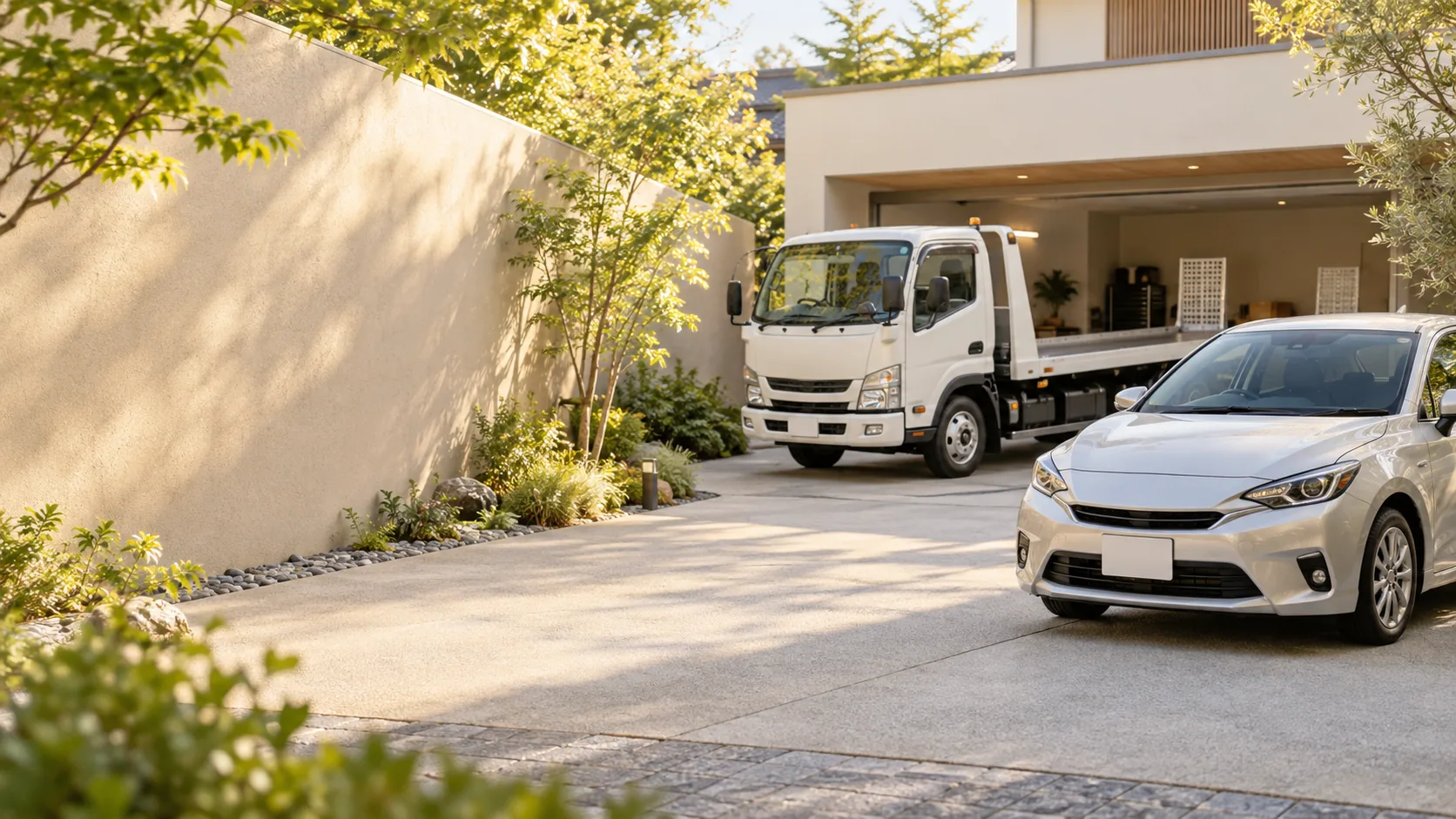 車のある暮らしを表現したサービスイメージ