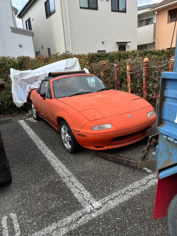 大切にレストアされてきたユーノス ロードスター 廃車前の様子