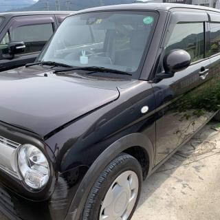 福岡市西区 ススギ ラパンの板金塗装