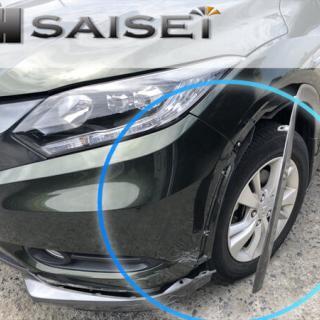 車両保険ホンダヴェゼルのフロント事故の修理(フロントバンパー&ヘッドライト&フェンダー)福岡市早良区